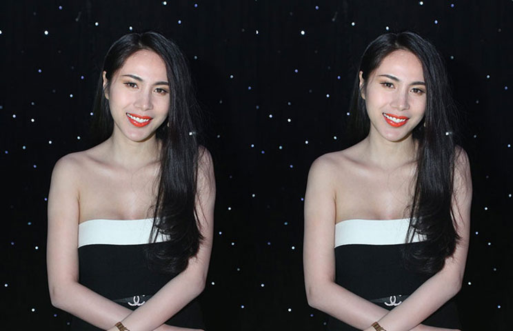 Tuy chỉ vừa mới sinh con nhưng nữ ca sĩ sexy của showbiz vẫn tự tin diện váy bó sát đến tham dự