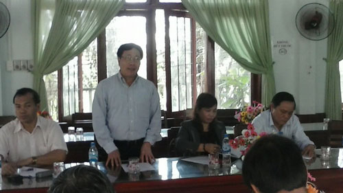 Bộ trưởng Bộ Ngoại giao Phạm Bình Minh tại buổi làm việc với huyện Lý Sơn