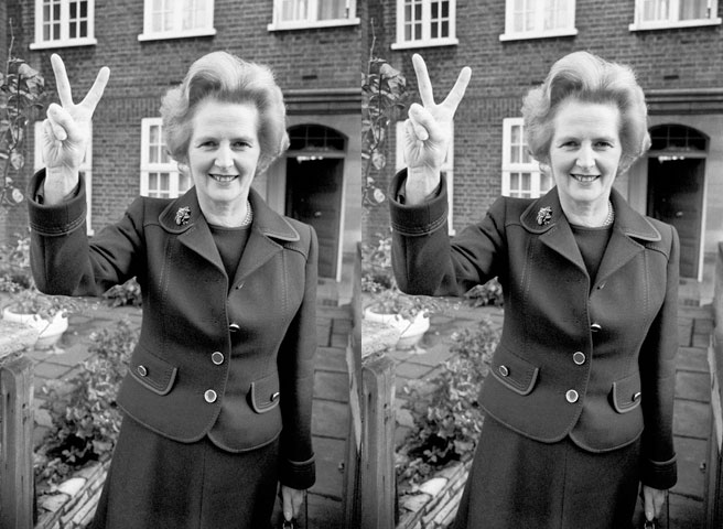 Ngày 4/5/1979, Thatcher trở thành nữ thủ tướng đầu tiên của nước Anh với cam kết đảng Bảo thủ sẽ cắt giảm thuế thu nhập, giảm chi tiêu công, tạo điều kiện để người dân mua nhà dễ hơn và kiềm tỏa quyền lực của các liên đoàn.
