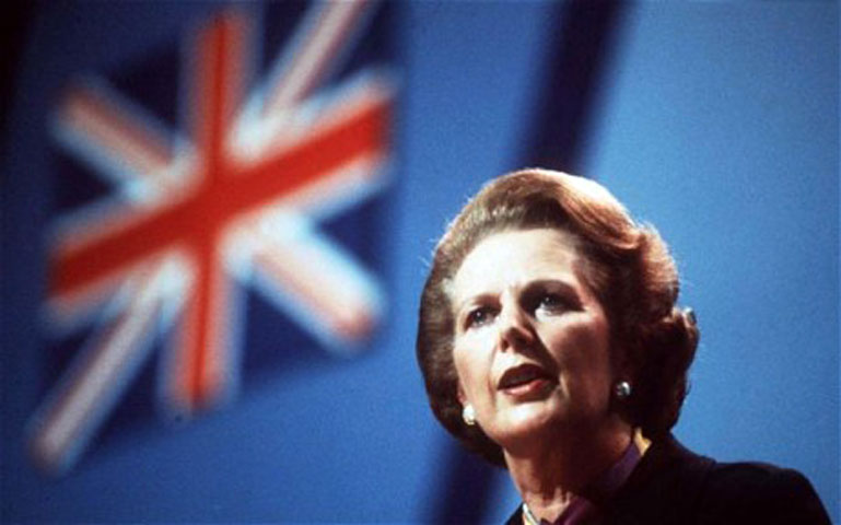 Tại Bruges, Bỉ, năm 1988, Thatcher đọc diễn văn chống lại những đề án của Cộng đồng châu Âu (EC). 