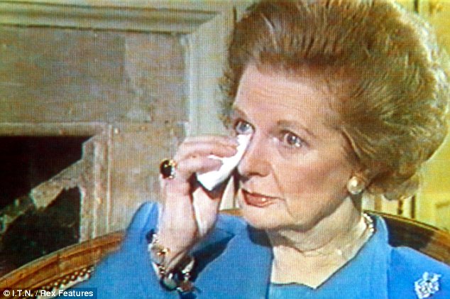 Bà Thatcher đã khóc trên truyền hình vào năm 1991 khi tuyên bố bà sẽ rời khỏi Quốc hội