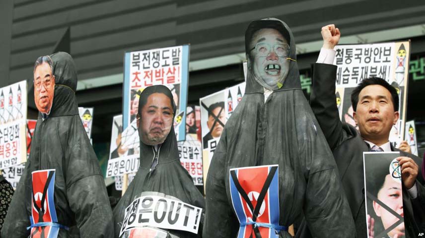 Theo Yonhap, tuyên bố là phản ứng của Bình Nhưỡng trước việc một nhóm công dân Hàn Quốc đốt cháy hình nộm của các cố lãnh đạo Kim Nhật Thành và Kim Jong-il, cũng như lãnh đạo hiện thời Kim Jong-un vào hôm 15/4.