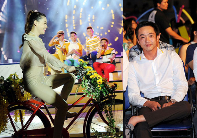 Cường đô la đến cổ vũ Hà Hồ và học trò trong một chương trình tối 25/4.