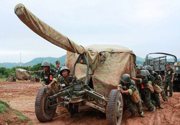 Dưới mặt đất, pháo phòng không 2 nòng 37mm là vũ khí chính trong lưới lửa tầm thấp. Được cải tiến, pháo phòng không 37mm 2 nòng được trang bị khí tài đánh đêm tự động. Do được trang bị hệ thống quang điện tử tại trung tâm điều khiển bắn nên nâng cao khả năng phát hiện, bám sát và tiêu diệt các mục tiêu bay với tốc độ cao, tham số không ổn định kể cả ngày lẫn đêm.