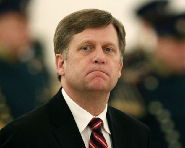 Đại sứ tại Mỹ tại Nga Michael McFaul ngay sau đó đạ được gọi tới Bộ Ngoại giao Nga để giải thích. Tuy nhiên, bình luận duy nhất ông này đưa ra là từ “không”.