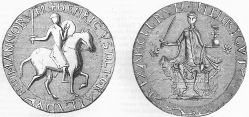 Hai mặt con dấu của Vua Henry I.   