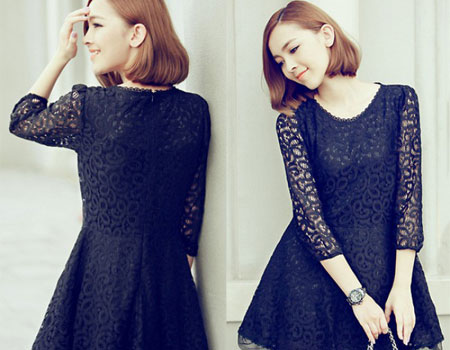 Nếu muốn trầm lắng hơn, hãy chọn chiếc váy đen giản dị nhưng đầy bí ẩn.