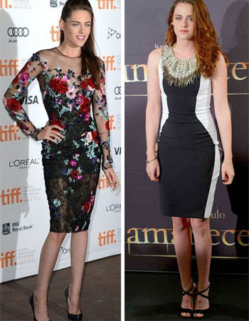 Kristen Stewart quyến rũ với đầm ren thêu họa tiết nổi.