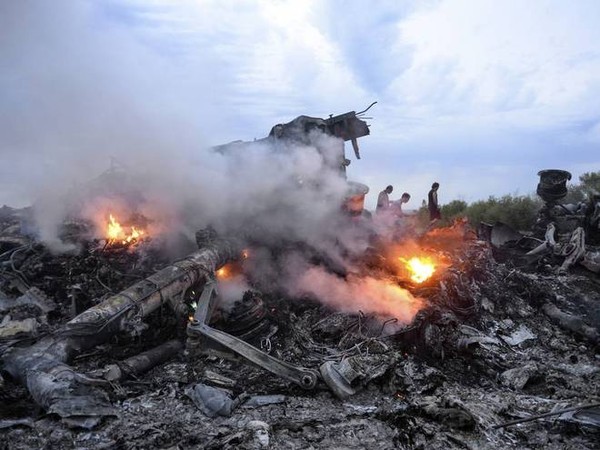 Hiện trường vụ máy bay MH17 gặp nạn.