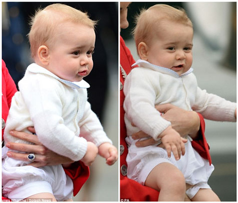 Nhìn Hoàng tử bé George người khó tính nhất cũng phải nở nụ cười.
