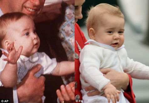Cậu bé rất giống với cha của mình, Hoàng tử William.