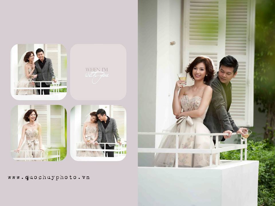 Nghệ sĩ nhiệp ảnh Quốc Huy khoe bức ảnh cưới của vợ chồng hotgirl Quỳnh Chi.