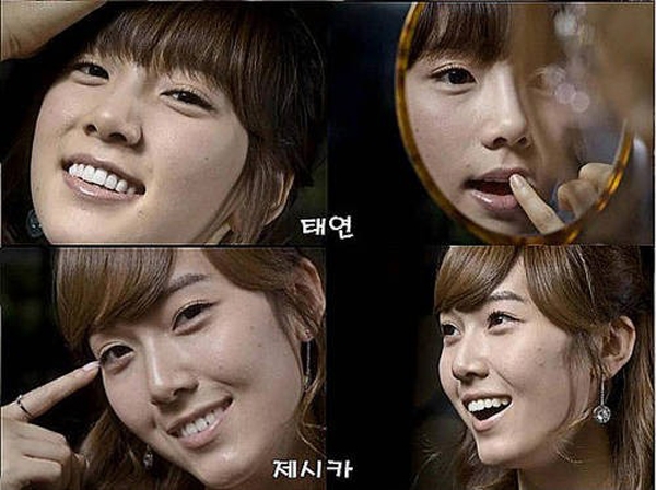 Taeyeon và Jessica không phải là người máy vì vậy cả hai vẫn có mụn trên gương mặt xinh đẹp của mình.