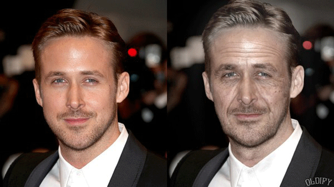 Diễn viên người Canada Ryan Gosling khi về già.