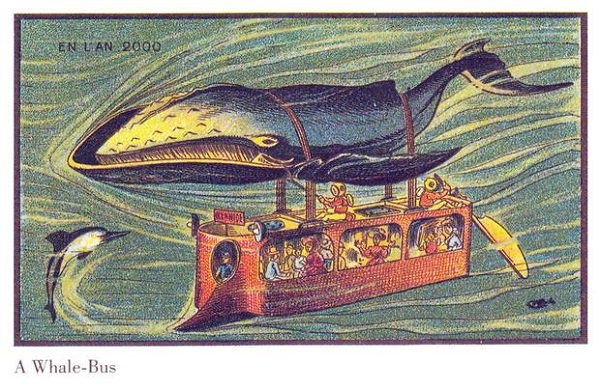 Năm 2000, con người có thể hòa hợp với các loài động vật ngoài tự nhiên. Những chuyến xe buýt do cá voi làm “tài xế” cũng sẽ là "chuyện bình thường".
