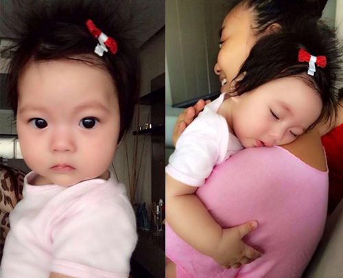Con gái Đoan Trang đã được 4 tháng.