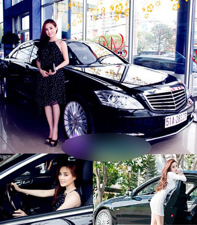 "Xế khủng" của Vy Oanh có màu đen tuyền, với động cơ V8, nội thất sang trọng, thoải mái cùng những tiện nghi giải trí hàng đầu.