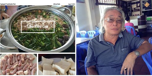 Ca sỹ Pha Lê đi ăn với bố và gọi bố là "người nhà quê". Trên trang cá nhân, ca sỹ viết: "Ăn món quê nhà cùng với người nhà quê"