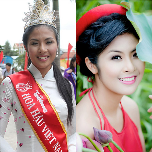 Ngọc Hân khi đăng quang Hoa hậu Việt Nam 2010 và Ngọc Hân bây giờ có sự thay đổi đáng kể về làn da cũng như sắc diện bên ngoài.