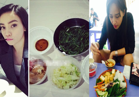 Sao Việt có những bữa ăn rất giản dị, đời thường.