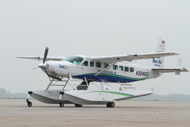 Vượt qua hành trình dài 15.000 km xuyên Thái Bình Dương, chiếc thủy phi cơ của Hàng không Hải Âu đã hạ cánh xuống Sân bay Nội Bài.