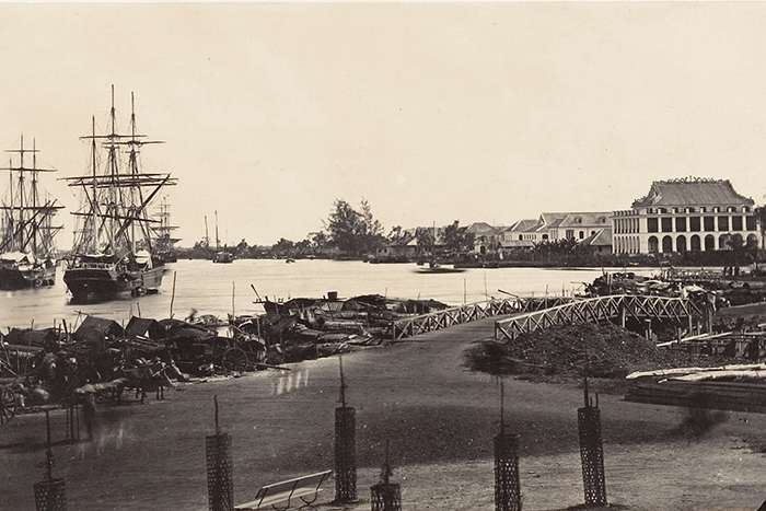 Thương cảng Sài Gòn năm 1866, 2 năm sau khi được xây dựng.