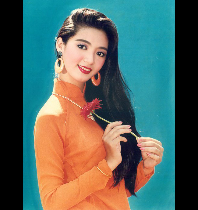 Gương mặt khả ái của Thanh Xuân - người đẹp đoạt giải Hoa hậu điện ảnh năm 1991.
