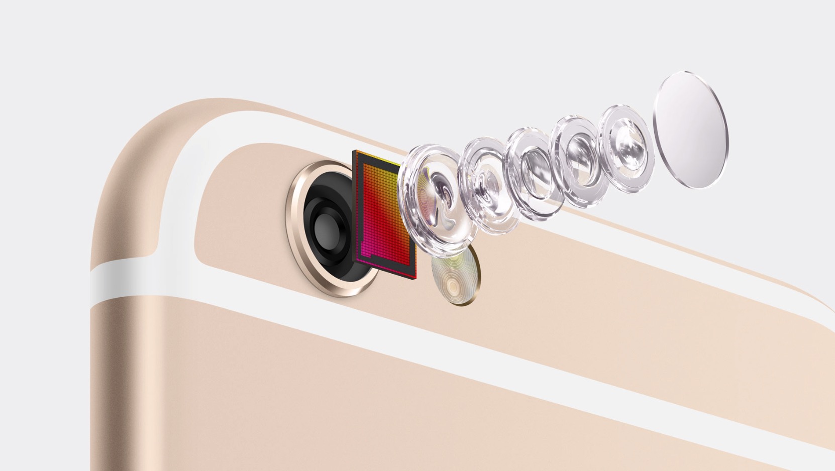 Camera của iPhone 6 được sử dụng cảm biến ảnh mới, nhưng vẫn giữ nguyên số lượng điểm ảnh là 8MP.