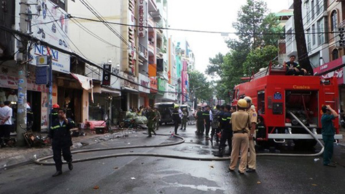 Vụ hoả hoạn xảy ra khoảng lúc 2h sáng ngày 16/9 tại nhà số 416 trên đường Nguyễn Trãi, phường 8, quận 5, TP.HCM.
