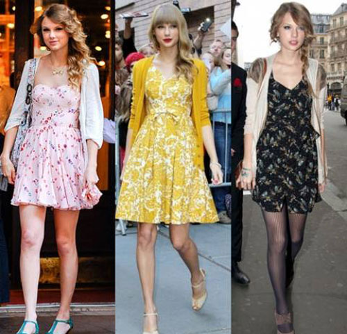 Những ngày se lạnh, một chiếc áo khoác mỏng hay cardigan được Taylor Swift kết hợp rất tinh tế.