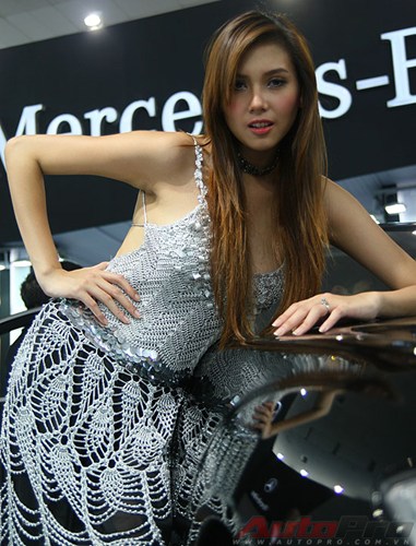 Nhiều người mẫu tên tuổi khác cũng xuất hiện trong các triển lãm xe hơi như siêu mẫu Hoàng Yến.