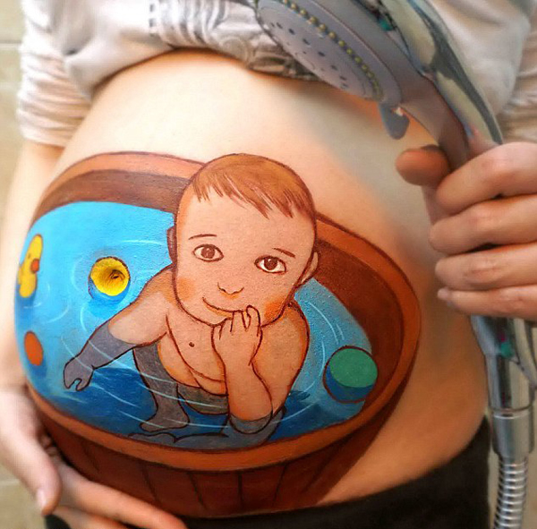 Bạn có muốn khi mang thai và vẽ bụng bầu không?