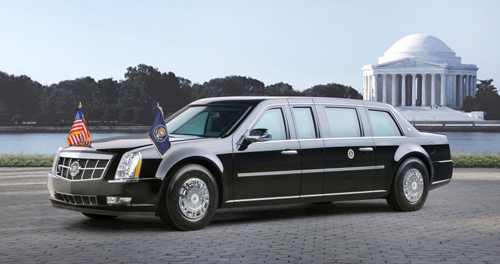 The B​east. Giá bán 3 triệu USD. Ra đời năm 2009 với nhiệm vụ cao cả là dành cho tổng thống Mỹ. Chiếc limousine mà Cadillac sản xuất sẽ có khả năng chống đạn, chống vũ khí tối tân, đồng thời có các thiết bị y tế như bình chứa oxy, mặt nạ bảo vệ, súng ngắn để tấn công.