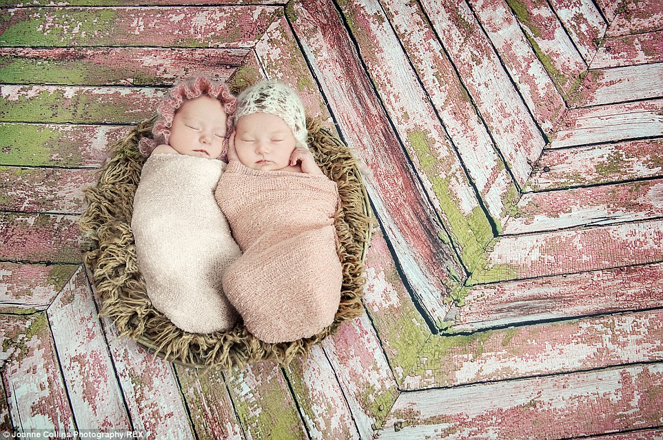 Cặp thiên thần nhỏ trông vô cùng đáng yêu qua ông kính của nhiếp ảnh gia Joanne Collins.