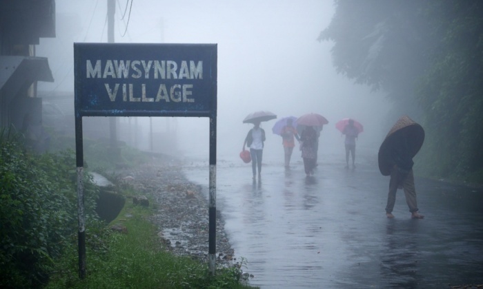 Lối vào ngôi làng Mawsynram.