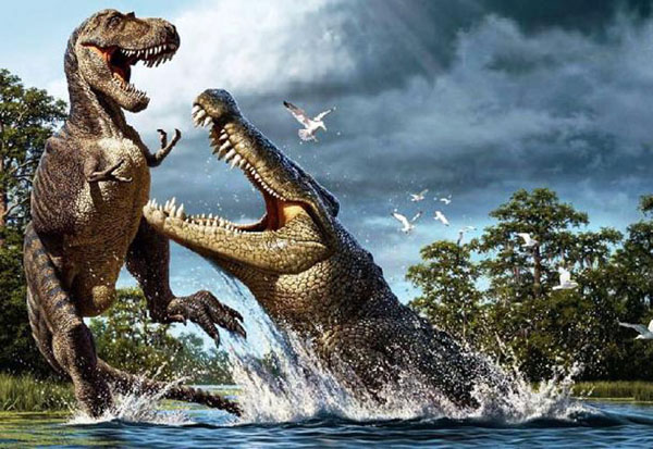 Cá sấu Deinosuchus sống từ 80 – 73 triệu năm trước to lớn hơn bất kỳ họ hàng nào của chúng ngày nay. Con trưởng thành dài hơn 12 mét và là hung thần đáng sợ đối với cả khủng long.