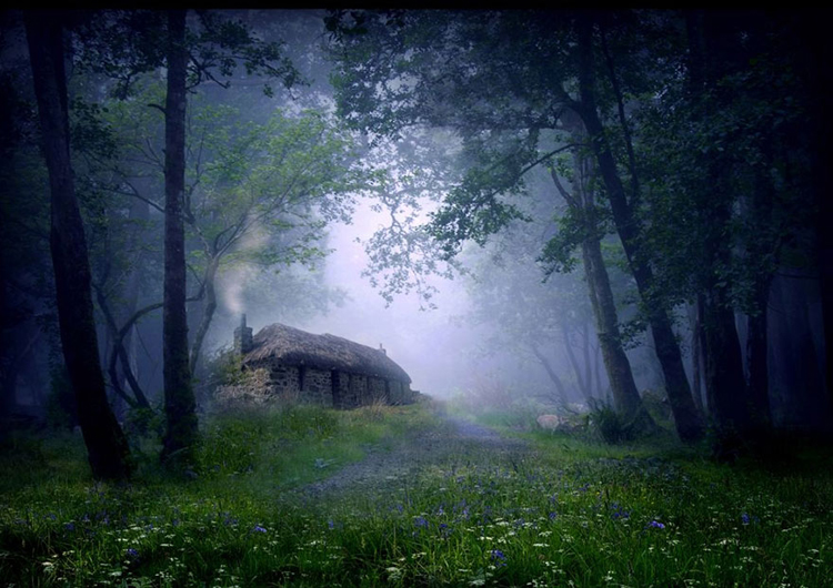 Căn nhà nhỏ nằm yên bình giữa không gian mờ ảo tựa miền cổ tích tại Scotland.
