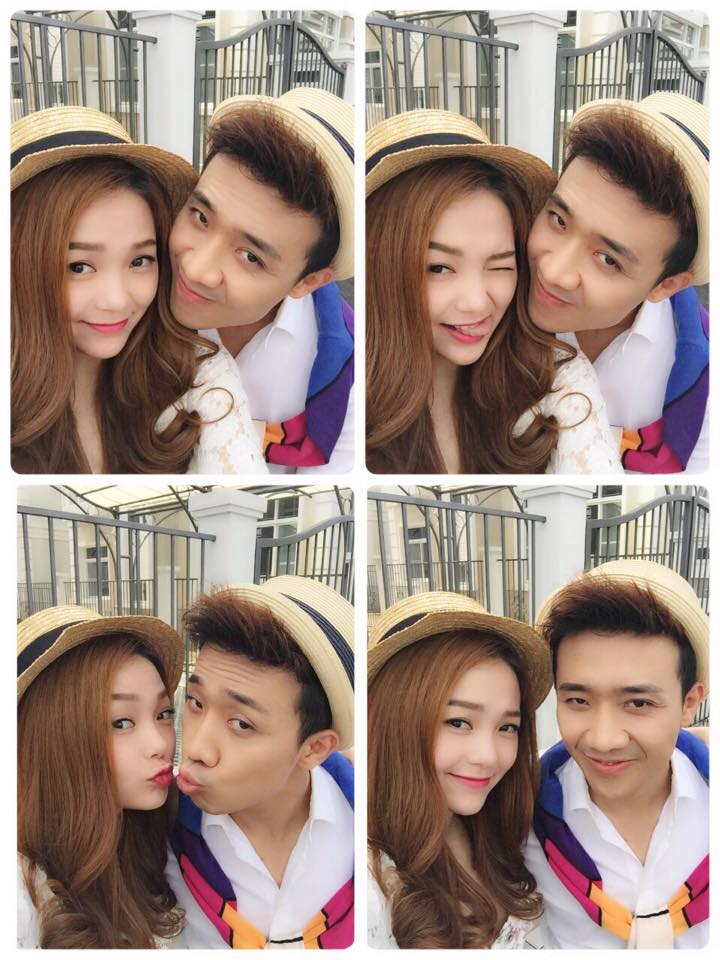 Minh Hằng và MC Trấn Thành thay đổi biểu cảm linh hoạt khi cùng nhau selfie: 'Có ai thích cặp đôi này không nè?'.