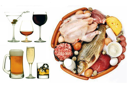 Rượu bia vô độ, hải sản, thịt màu đỏ và những thực phẩm giàu đạm là thủ phạm gây bệnh gout.