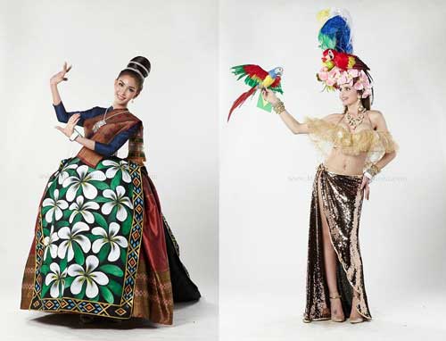 Trang phục dân tộc của Lào và Brazil.