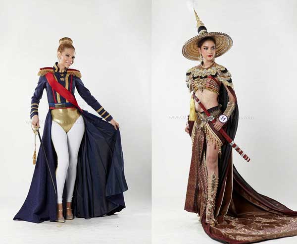Trang phục dân tộc của Chile và Thái Lan.