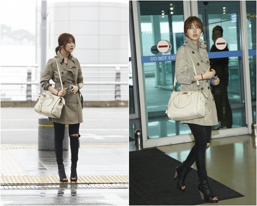 Phong cách thời trang sân bay mùa đông của biểu tượng thời trang xứ Hàn.