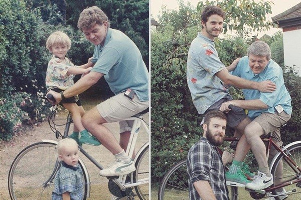 Chiếc xe đạp đã trở nên quá bé nhỏ sau nhiều năm.