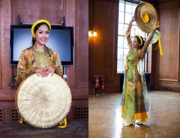 Hình ảnh Nguyễn Thị Loan tại phần tập luyện cho Dance of The World.