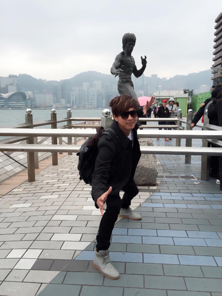 Hồ Quang Hiếu khoe ảnh đi du lịch ở Hồng Kông.