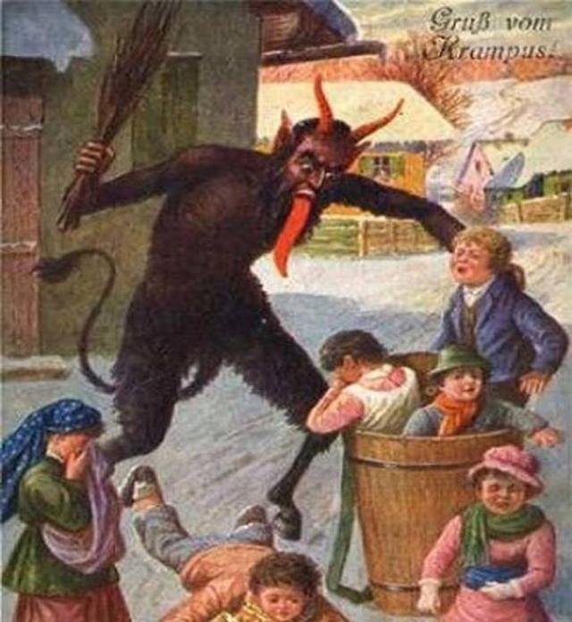 Với trẻ em châu Âu, chúng sợ hãi một ác quỷ có tên Krampus, một kẻ khác hẳn ông già Noel.
