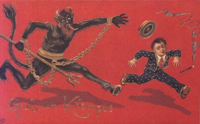 Khi phát hiện ra những đứa trẻ hư, Krampus sẽ bắt chúng bỏ vào trong túi và mang đến hang ổ của mình.