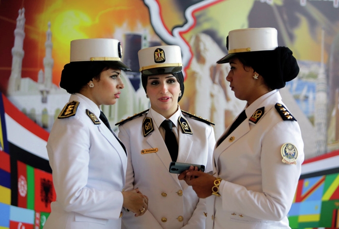 Nữ cảnh sát Ai Cập trong lễ tốt nghiệp của các học viên Học viện cảnh sát quốc gia.