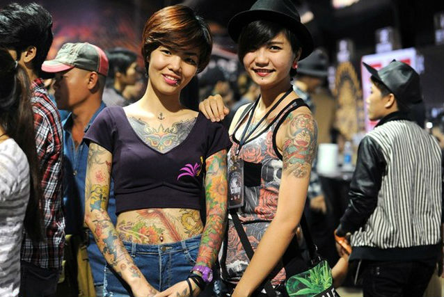 Vietnam Tattoo Convention năm 2014 là nơi hội tụ nhiều thợ xăm lành nghề đến từ khắp Việt Nam.