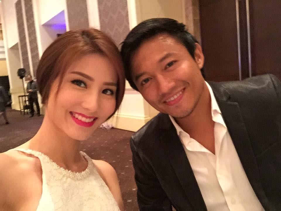 Diễm My đi dự đám cưới Lê Khánh cùng diễn viên Lê Quý Bình.